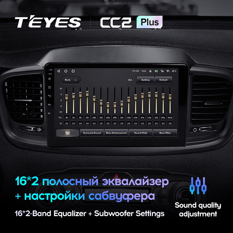 Автомагнитола штатная Teyes для Kia Sorento 3 2014-2017 Android CC2-PLUS 4+64G Wi-Fi/4G вариант А (1468610891) - фото 6