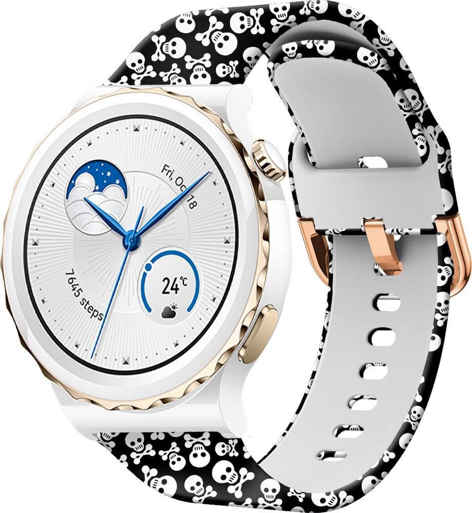 Ремешок Colorful для Huawei Watch GT3 Pro 43 мм Skull Black (38077)