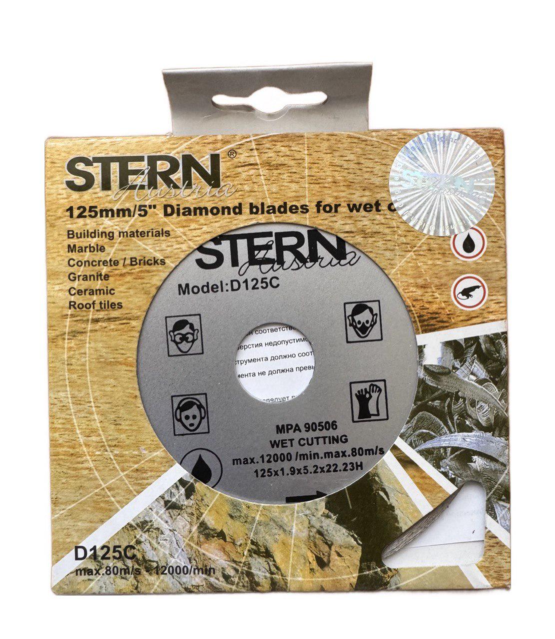 Диск алмазный Stern D125C сплошной 125х1,9х5,2х22,23H (22717536) - фото 2 Диск алмазный Stern D125C сплошной 125х1,9х5,2х22,23H (22717536) - фото 2
