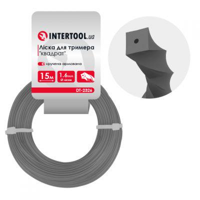 Леска для триммера Intertool DT-2326 квадрат крученая армированная 1,6 мм x 15 м - фото 3 Леска для триммера Intertool DT-2326 квадрат крученая армированная 1,6 мм x 15 м - фото 3