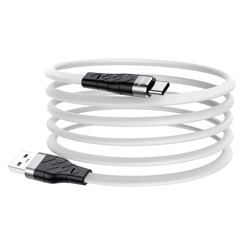 Кабель Hoco Type-C Angel silicone charging data cable X53 1 м 3A White