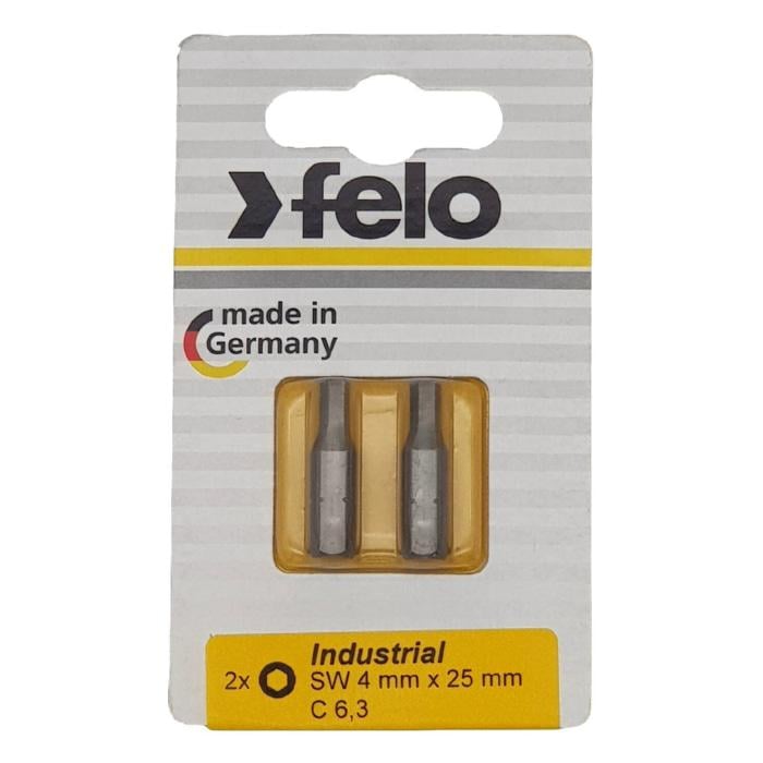 Бита Felo SW 4,0х25 мм шестигранник 1/4" С6,3 Вox 2 шт. 02440036 (14293)