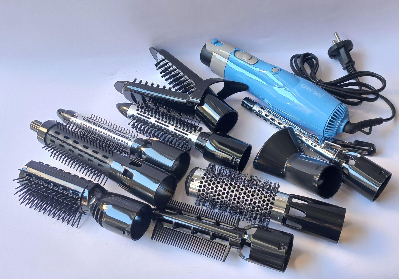 Фен-щітка багатофункціональна Gemei GM-4833 10в1 1000 Вт Black (4a80083f)