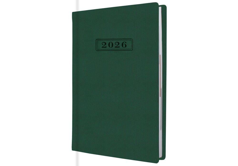 Щоденник датований 2026 Optima Square A5 352 стор. Зелений (O25204-04)