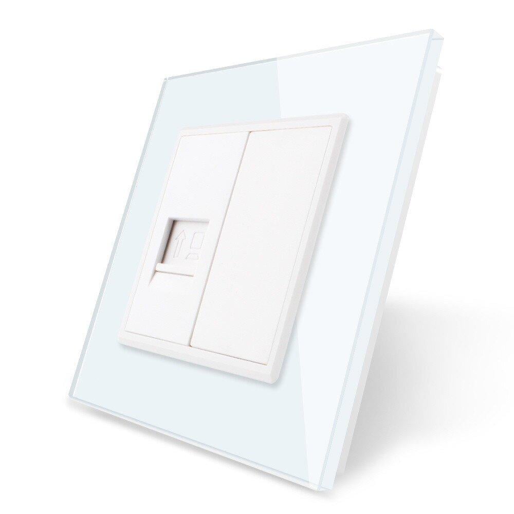 Розетка компьютерная Livolo RJ-45 стеклянная Белый (VL-C791C-11) Розетка компьютерная Livolo RJ-45 стеклянная Белый (VL-C791C-11)