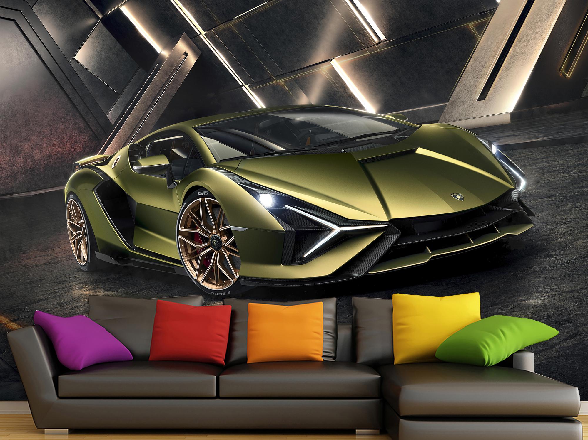 Фотообои флизелиновые Upstream с рисунком авто Lamborghini 190х285 см (S5CAR-009/4)