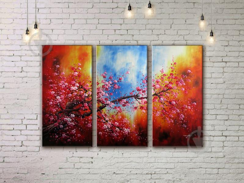 Модульная картина акрилом сакура ArtStar MHM17_3_192 размер 60 х 90 см