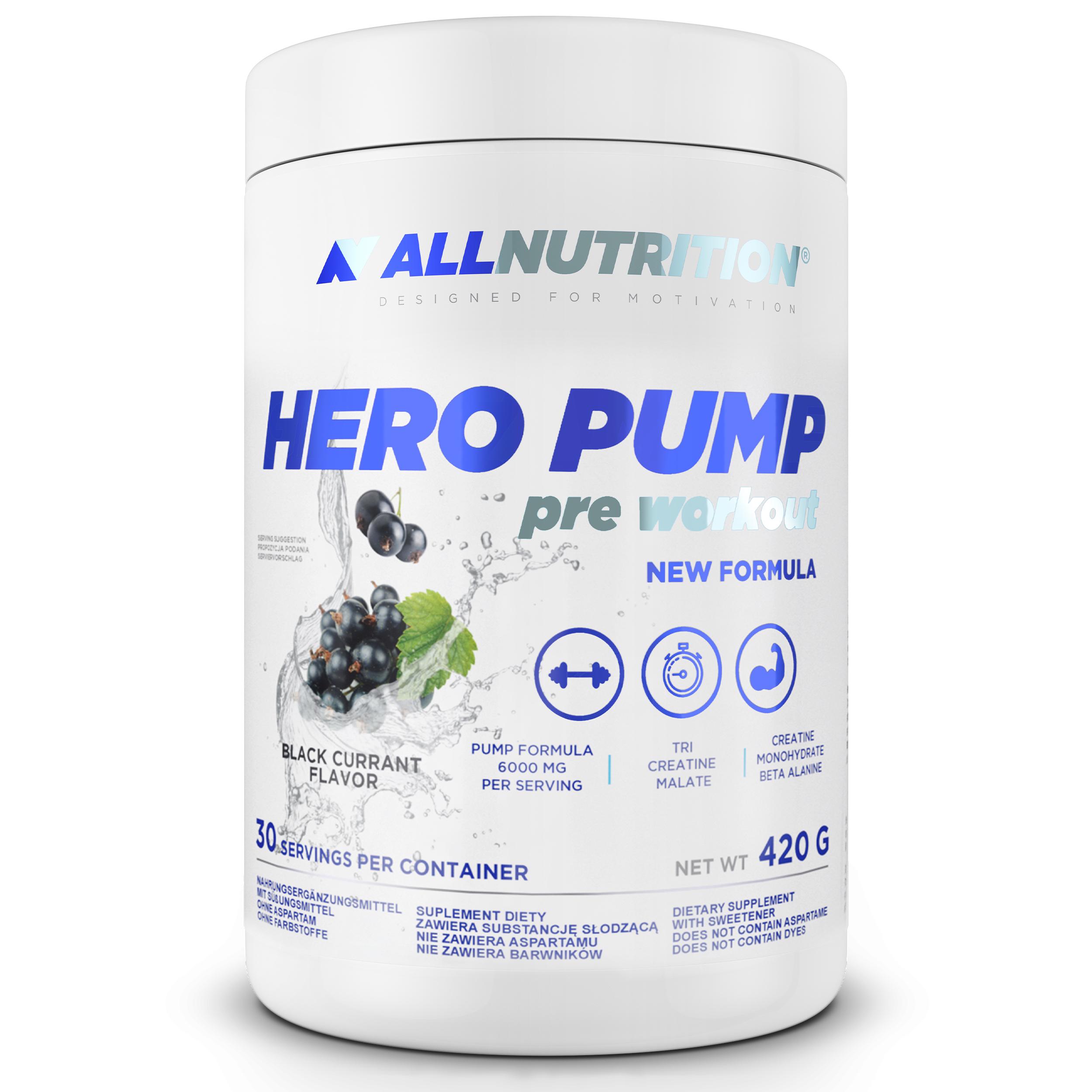 Комплекс до тренировки All Nutrition Hero Pump Pre Workout 420 г 30 порций Black Currant Комплекс до тренировки All Nutrition Hero Pump Pre Workout 420 г 30 порций Black Currant