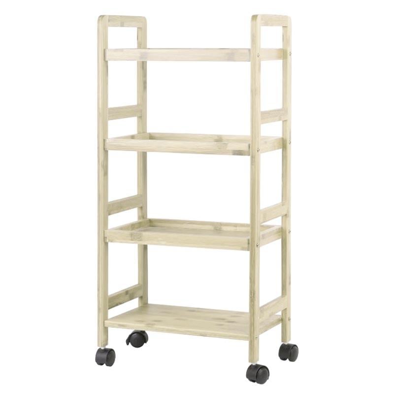 Этажерка для ванной из дерева на колесиках Талантис Бланже (АБТ-003101)