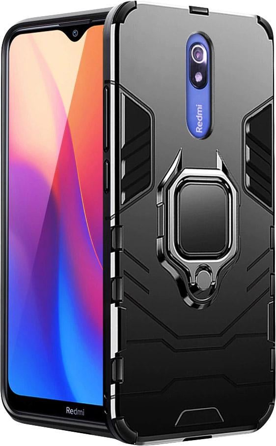 Противоударный чехол Xiaomi Redmi 8 / 8A (подставка кольцо) Black (10944-2B)