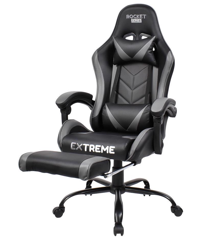 Кресло компьютерное Rocket Extreme Черный/Серый (9835256) - фото 9 Кресло компьютерное Rocket Extreme Черный/Серый (9835256) - фото 9