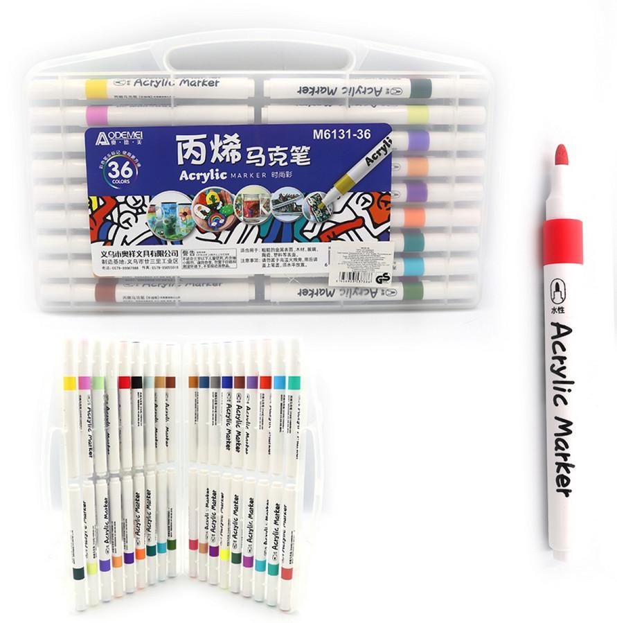 Набор акриловых скетчмаркеров Aodemei Art 36 цветов - фото 2 Набор акриловых скетчмаркеров Aodemei Art 36 цветов - фото 2