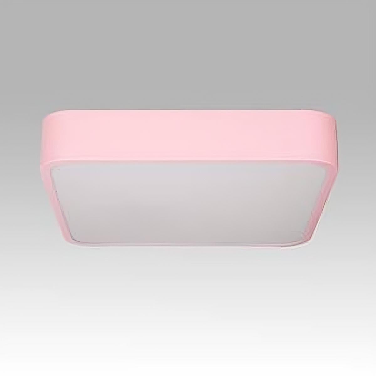 Люстра світлодіодна з пультом квадратна 30 см Рожевий (52-L69 pink)