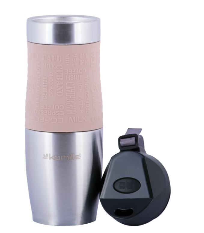 Термокружка Kamille 480 мл Бежевый (MKM-2051) - фото 2 Термокружка Kamille 480 мл Бежевый (MKM-2051) - фото 2