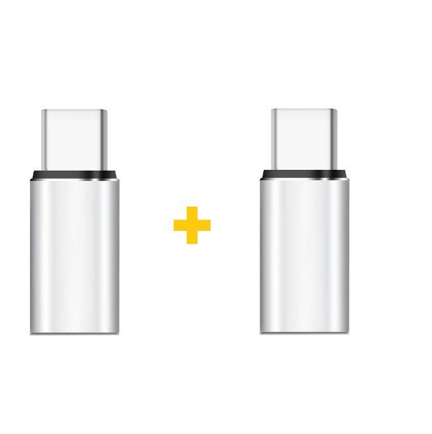 Адаптер для кабеля XOKO AC 025 Lightning USB Type C 2 шт. Silver