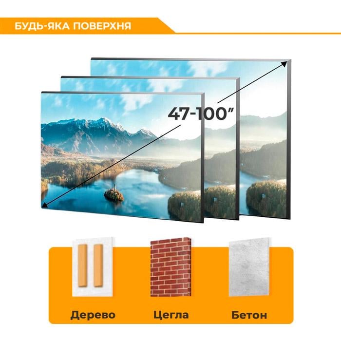 Кронштейн для телевизоров с уровнем Brateck KL38-69T 47-100" до 75 кг. VESA 900x600 Black (30651934) - фото 8 Кронштейн для телевизоров с уровнем Brateck KL38-69T 47-100" до 75 кг. VESA 900x600 Black (30651934) - фото 8