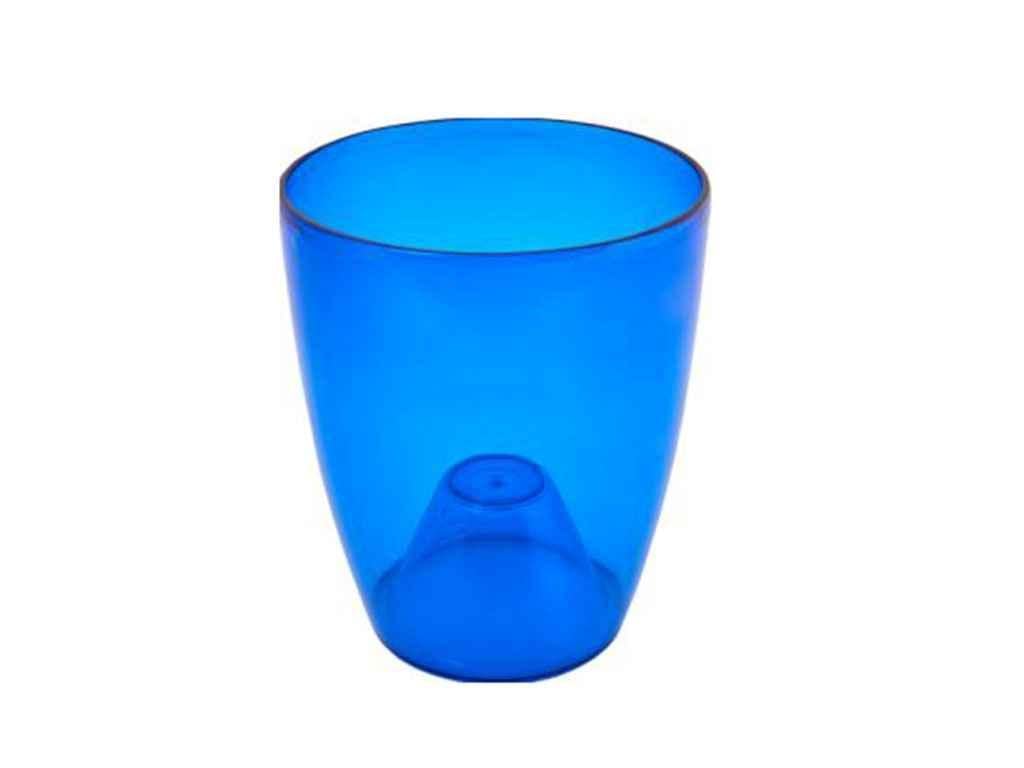 Горшок для цветов Алеана 1 л Орхидея 12х14 см Синий/Прозрачный (861657) - фото 1