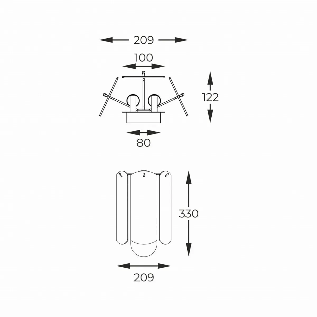 Настенный светильник Zuma Line MB3523-2-EGN NIRA - фото 3 Настенный светильник Zuma Line MB3523-2-EGN NIRA - фото 3