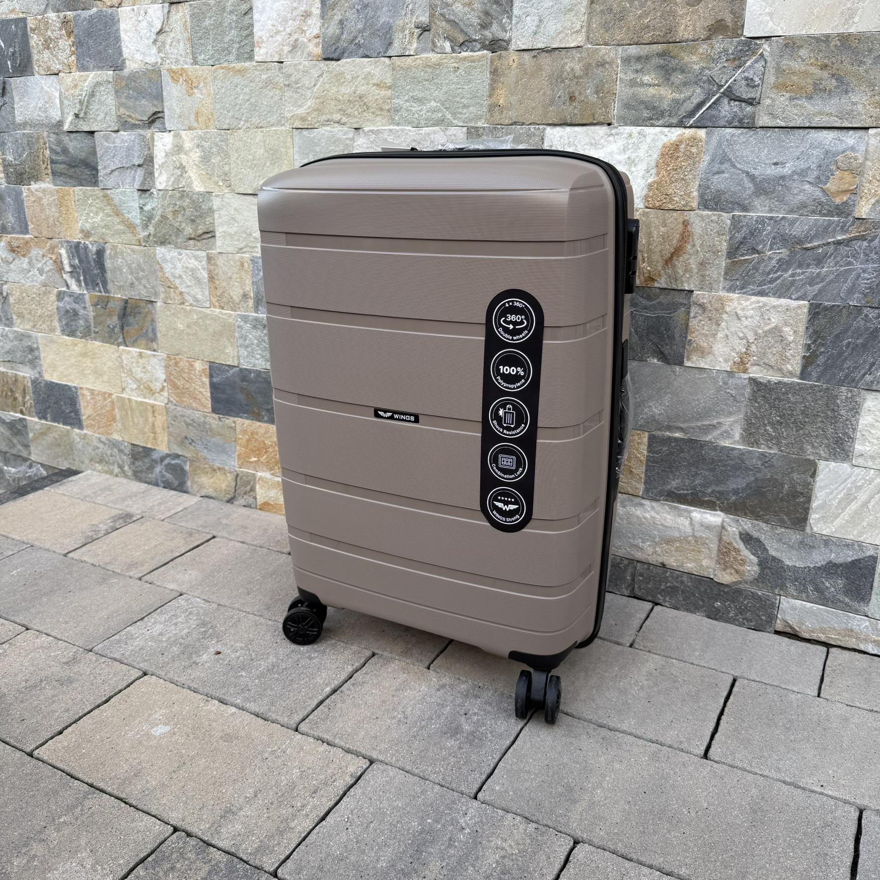 Валіза дорожня з поліпропілену Wings HWF03 M Шампань(30631271) - фото 3