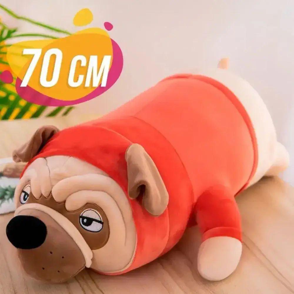 Игрушка Мопс батон 90 см Бордовый (555557) - фото 3 Игрушка Мопс батон 90 см Бордовый (555557) - фото 3