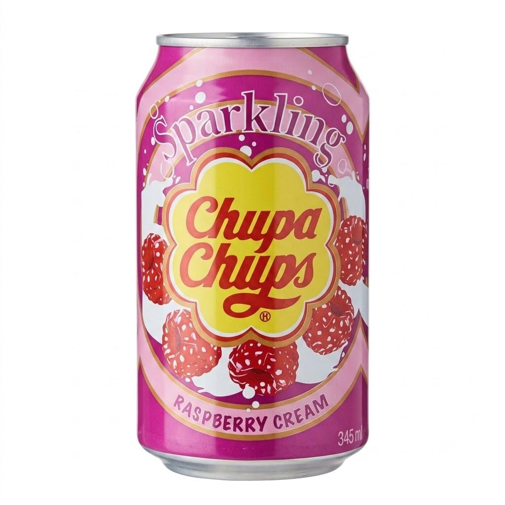 Напій газований Chupa Chups Raspberry смак малина 345 мл (chu001)