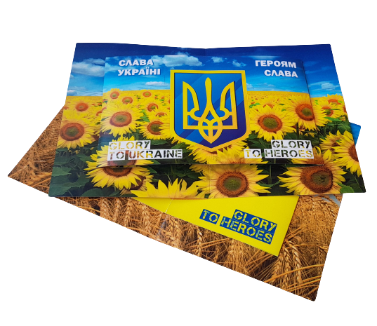 Набор патриотических листовок Apriori "Слава Украине" объемные 29 вид 2 шт. 20x15 см