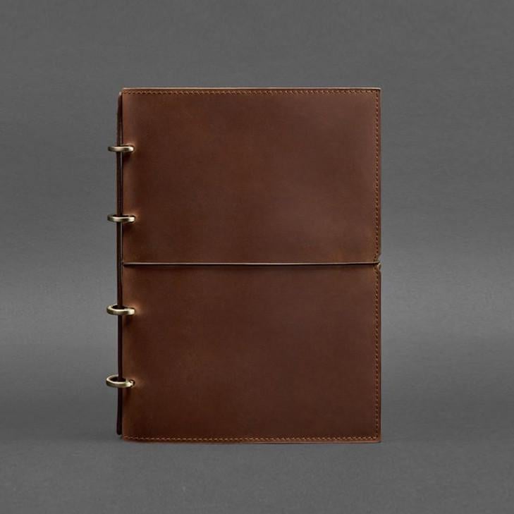 Блокнот шкіряний А5 на кільцях Софт-бук 9.0 у м'якій обкладинці Світло-коричневий (A-028653) - фото 7