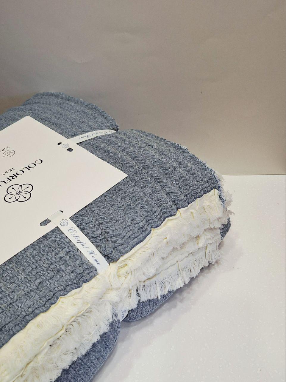 Покривало двостороннє муслінове Colorful Home 200x230 см Джинс (1351) - фото 3 Покривало двостороннє муслінове Colorful Home 200x230 см Джинс (1351) - фото 3