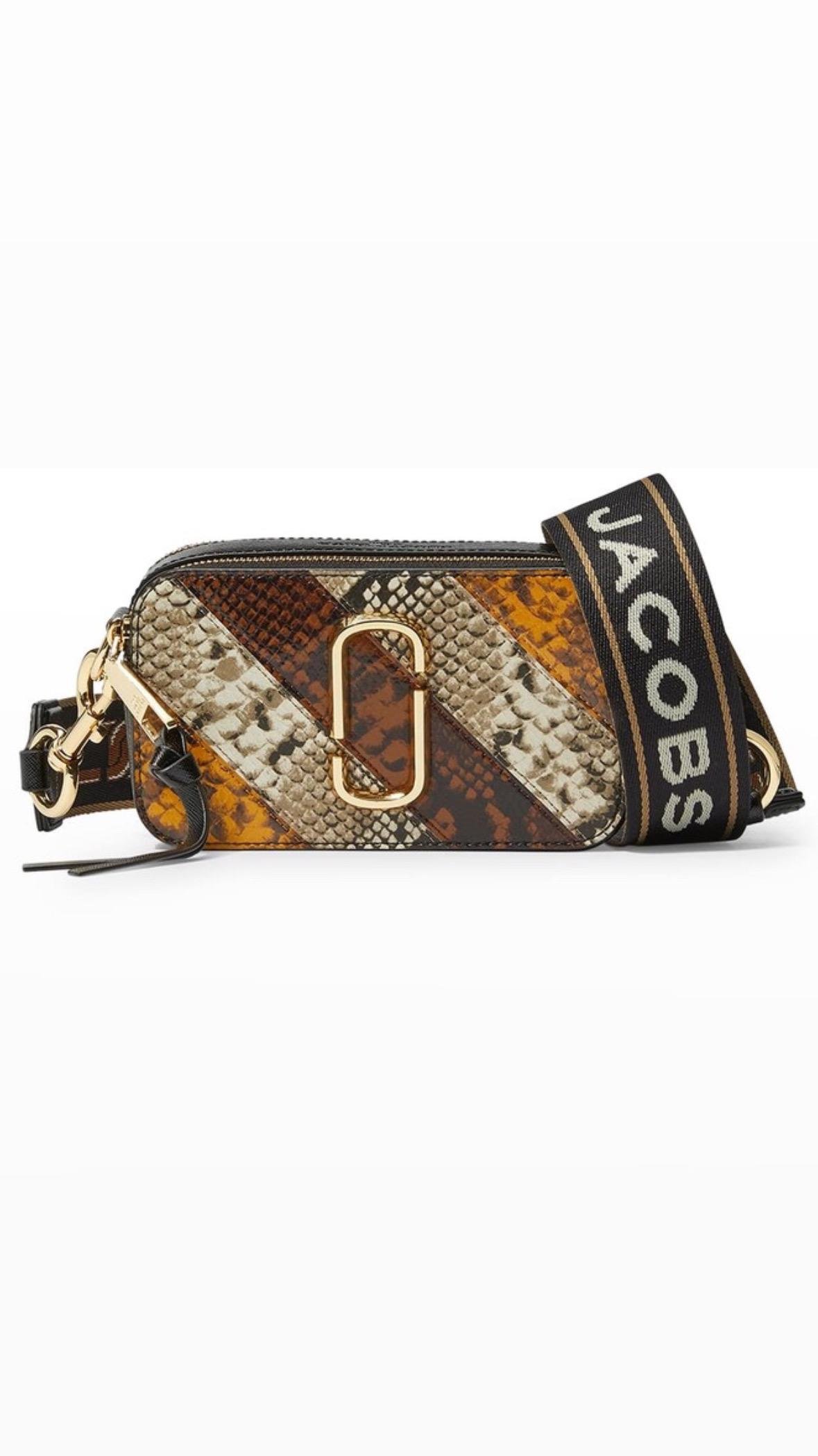Сумка кожаная Marc Jacobs The Snapshot Snake Embossed Veske H120L01fa21201 Коричневый (773260)