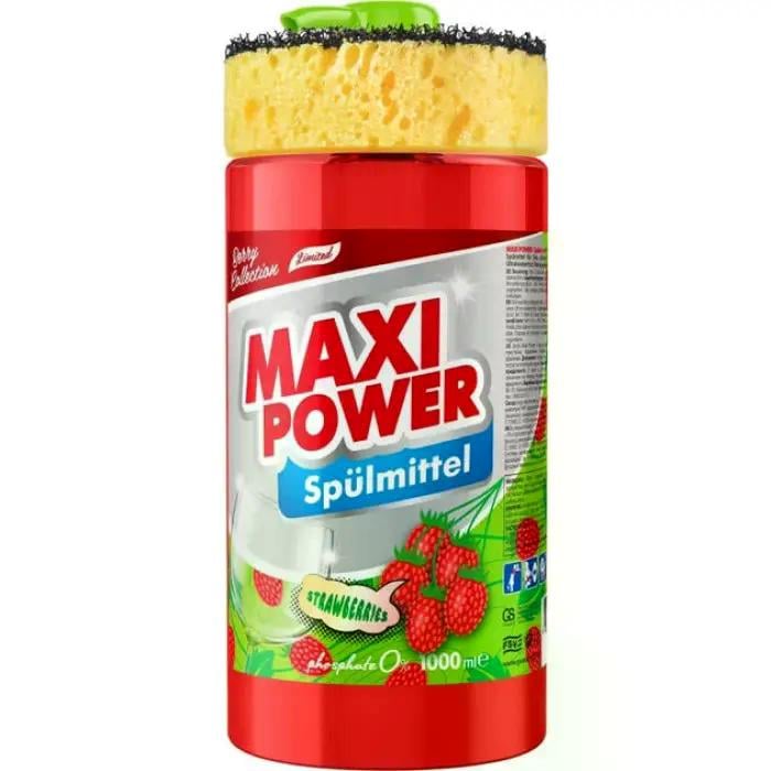 Засіб для миття посуду Maxi Power Суниця з губкою 1 л (414223)