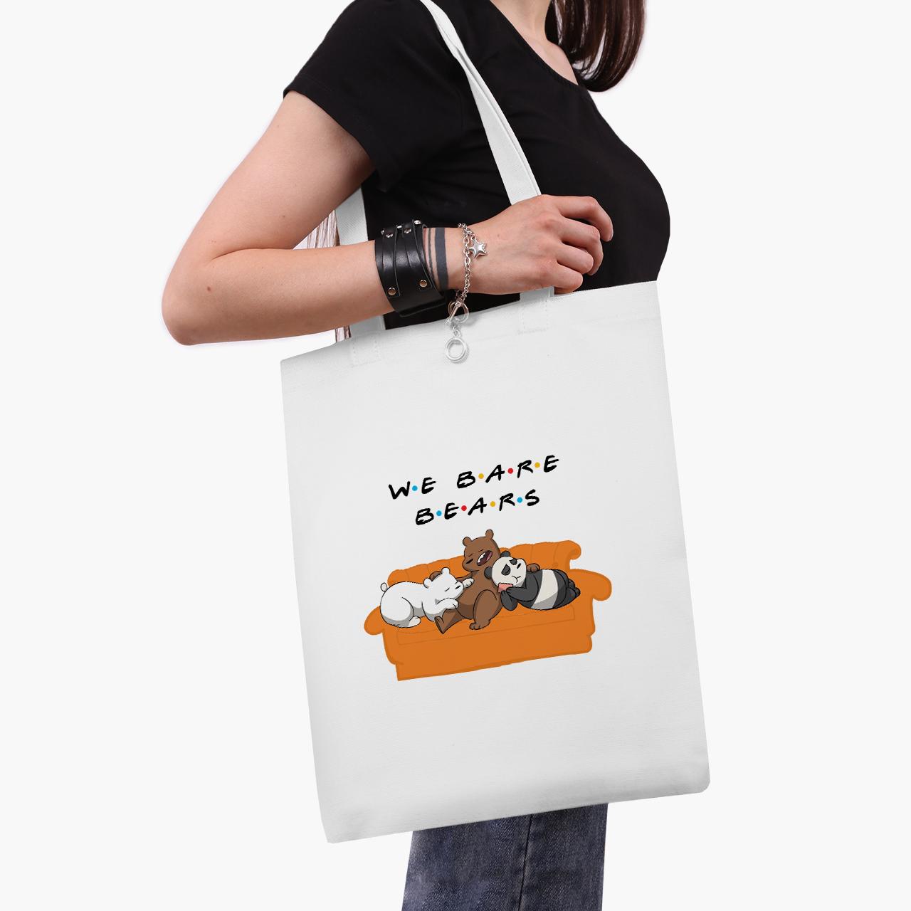 Эко сумка шоппер We Bare Bears 41x35 см Белый (9227-2890-WT1)