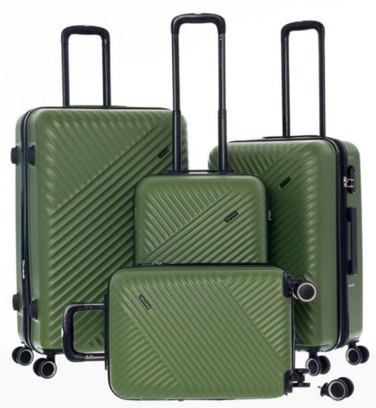 Комплект чемоданов на колесах Flowers 2 4 шт. Зеленый (2104619377)