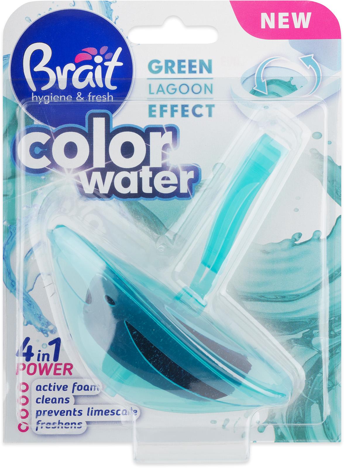 Туалетний блок для унітазу Brait Color Water Green Lagoon 40 г