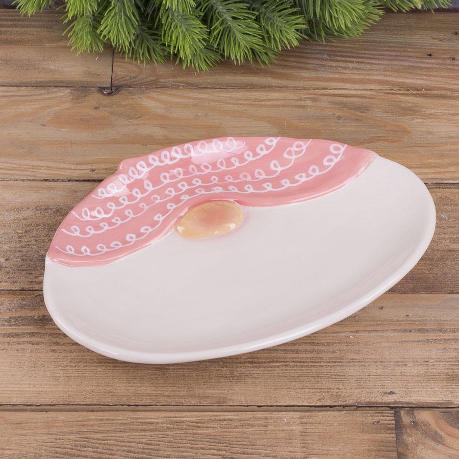 Тарілка керамічна рожевий гном 24,2 см (2661) Тарілка керамічна рожевий гном 24,2 см (2661)