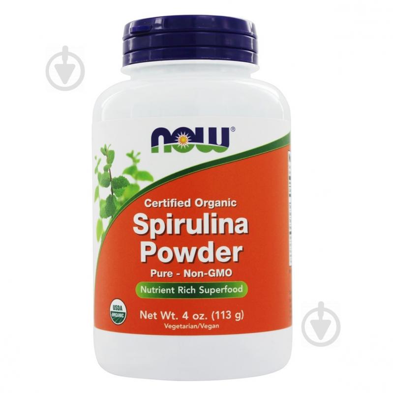 Органическая Спирулина, Порошок, Organic Spirulina, Now Foods, 113 гр