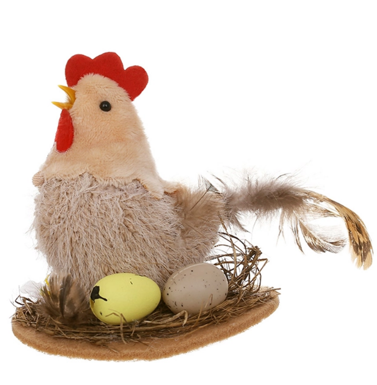 Пасхальная декорация Курочка на подставке 10 см (42137)