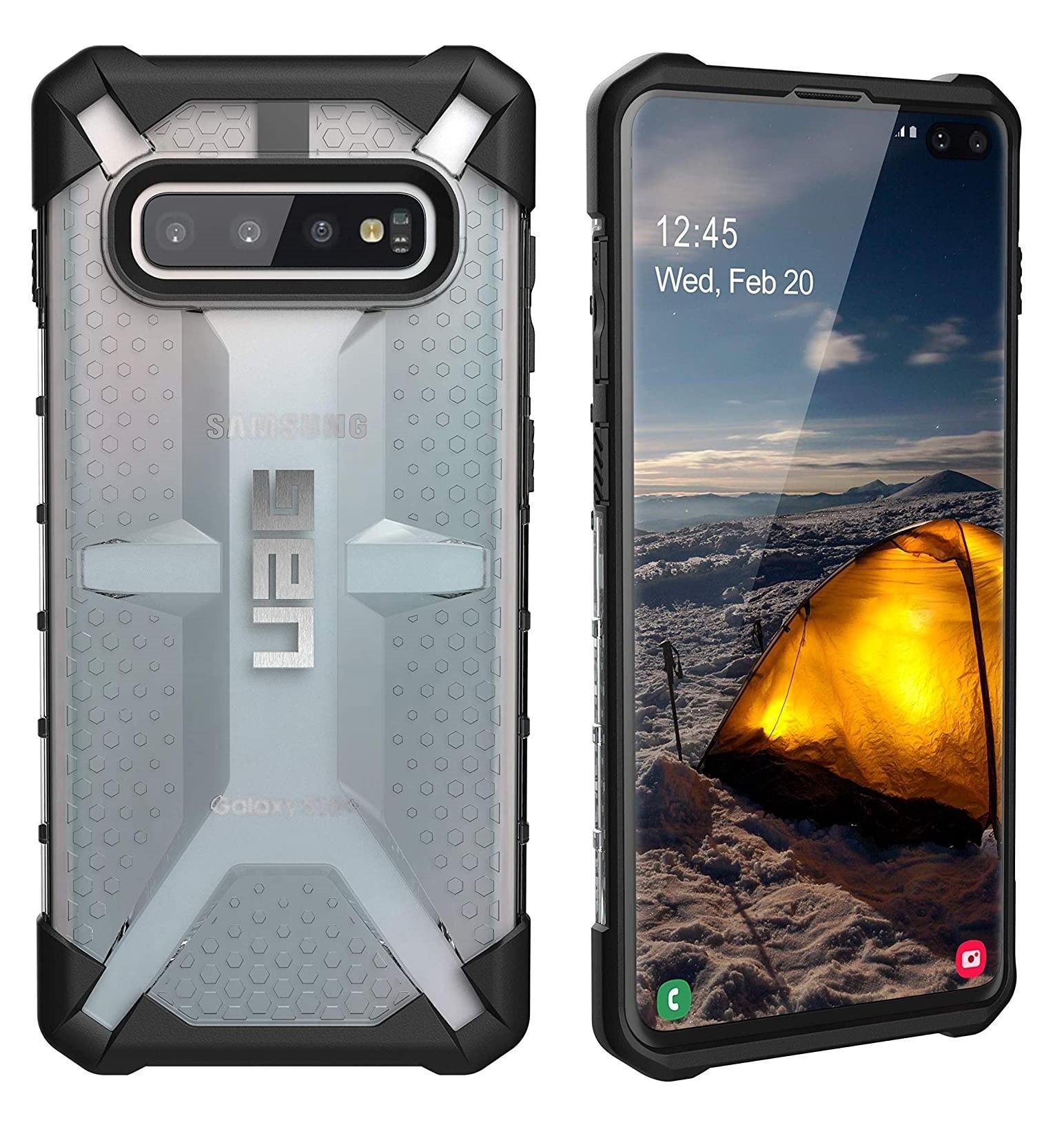 Чехол прозрачный противоударный UAG Plasma для Samsung Galaxy S10 Plus Ice