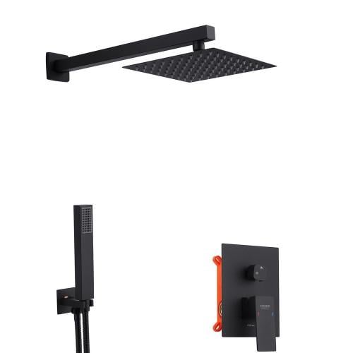 Душевая система скрытого монтажа Kroner KRP Edelstahl Kubus-SCH082 Черный (SCH082)