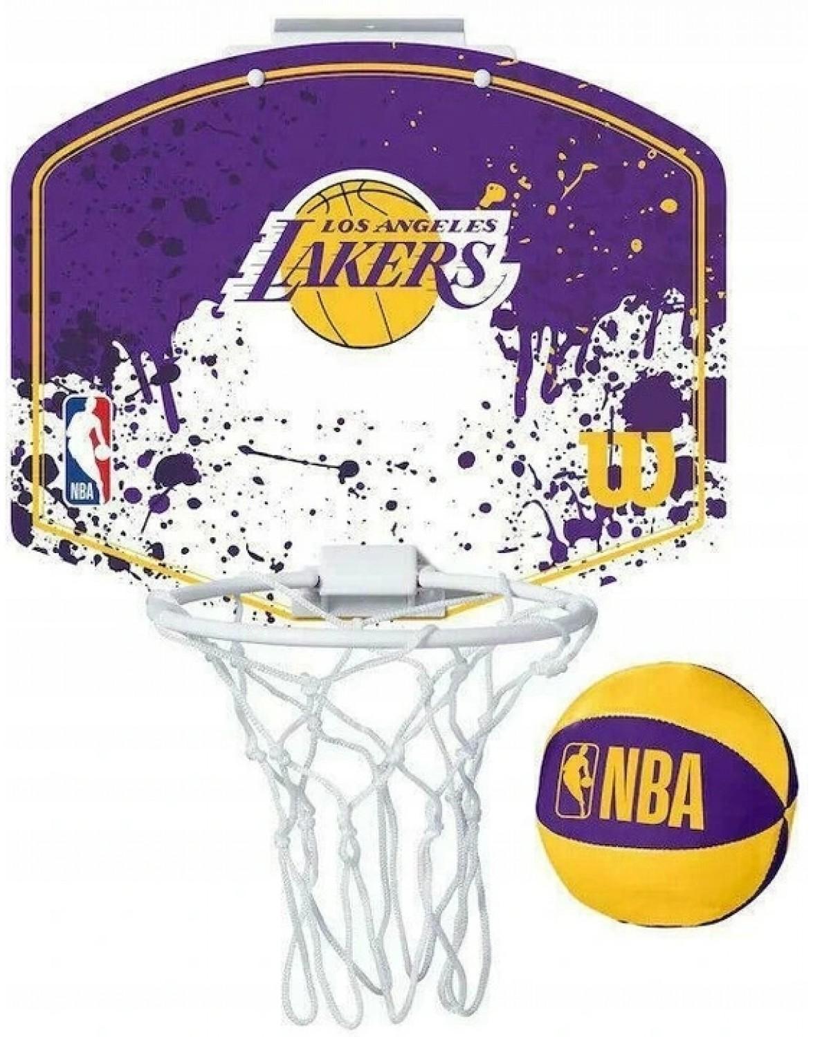 Набор баскетбольный Wilson NBA TEAM MINI HOOP LA LAKERS Желтый/Синий (WTBA1302LAL)