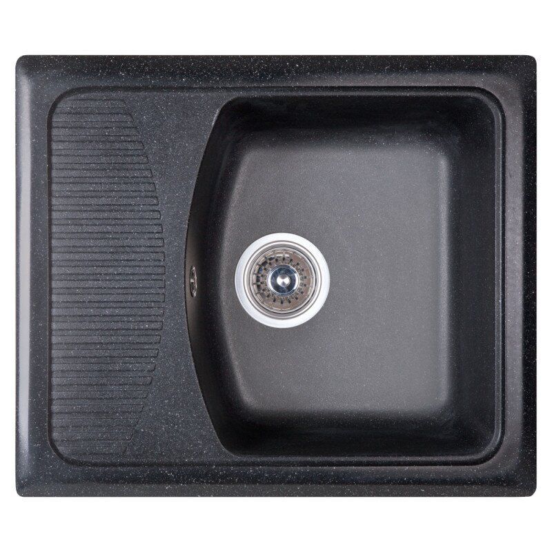 Мойка для кухни Cosh 5850 COSH5850K420 с сифоном 577x490 мм Черный (62117)