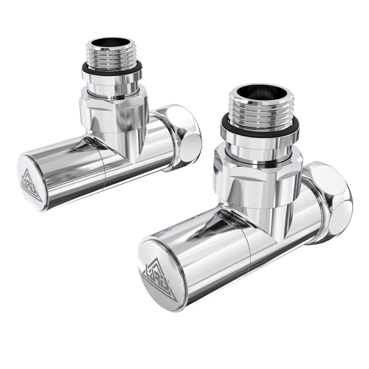 Кран кутовий Laris LX-4701 вентиль для рушникосушарок 2 шт. Срібний (132-127-71401061)