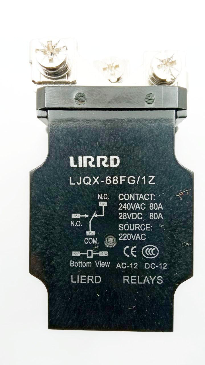 Реле електромагнітне силове LJQX-68FG 1Z 220VAC 80A на DIN-рейку LIRRD (34892)