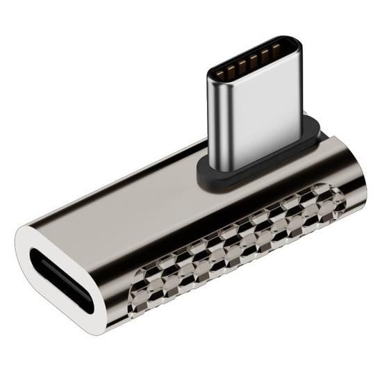 Адаптер-переходник угловой SUNROZ OTG USB Type-C M/F Type-C 4.0 20Gbps 4K/8K Zinc Style-4 (A48628)