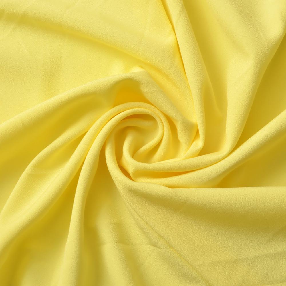 Ткань шифон Мосс креп V-16 Лимонный (11069)