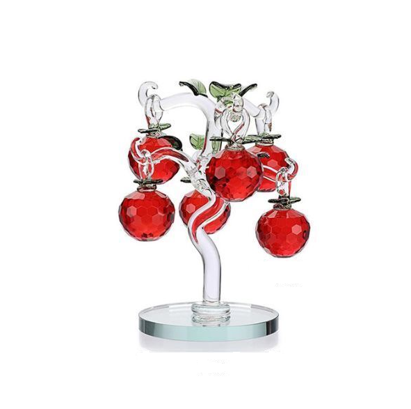 Статуэтка стеклянная яблоня из хрустального стекла (C01408)