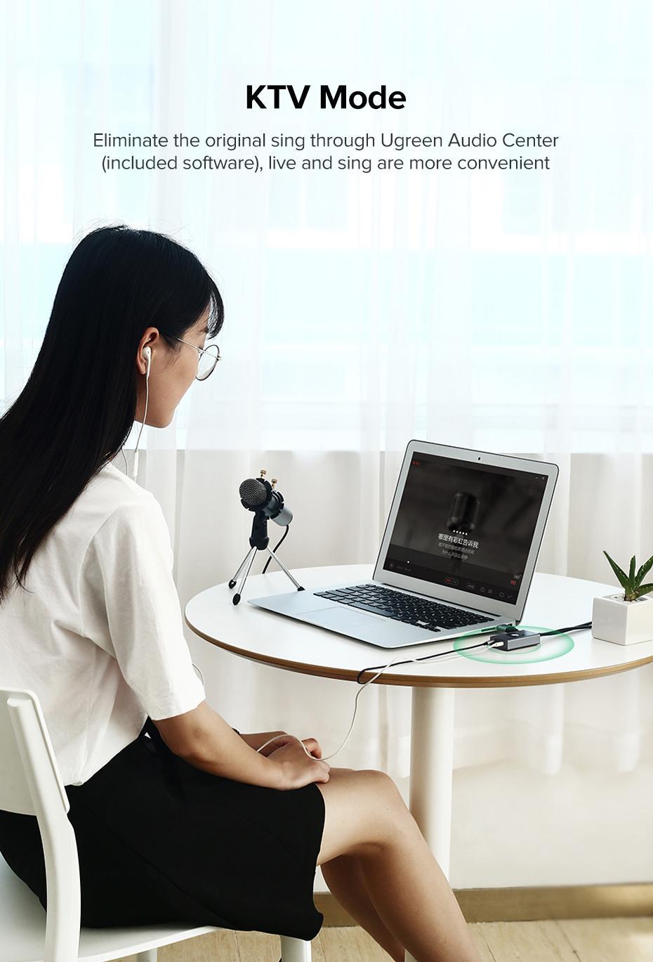 Звукова карта з підтримкою мікрофону UGREEN USB-2x 3,5 мм minijack 16 біт/48 кГц 7.1 Канал 1 м Чорний (50711) - фото 6 Звукова карта з підтримкою мікрофону UGREEN USB-2x 3,5 мм minijack 16 біт/48 кГц 7.1 Канал 1 м Чорний (50711) - фото 6