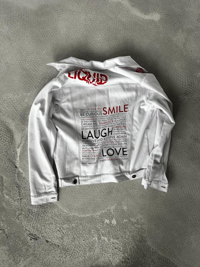 Куртка джинсова 4-033 M Білий (34386) - фото 2 Куртка джинсова 4-033 M Білий (34386) - фото 2