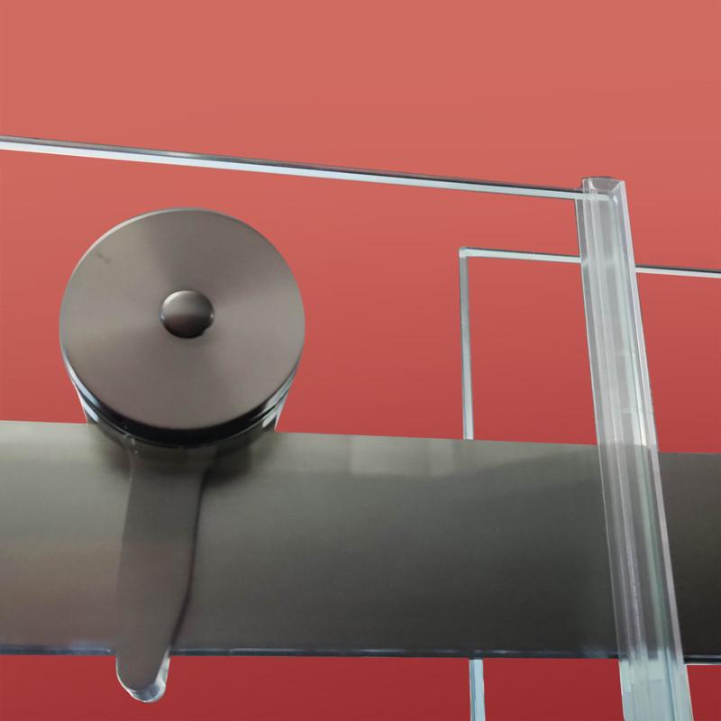 Душевая дверь в нишу KOER SR SD01-120x200-TR-07 прозрачное стекло Easy Clean 8 мм Графитовый (KR5378) - фото 4