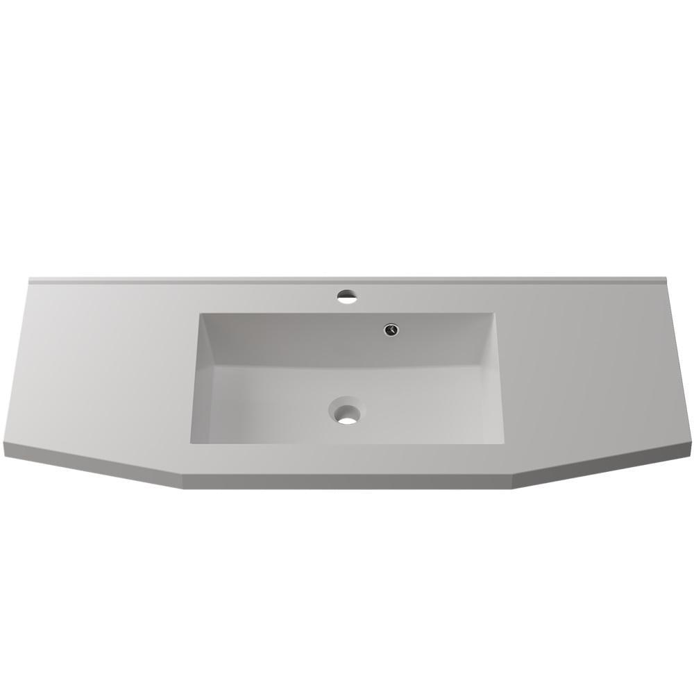 Раковина глянцевая врезная Amidicon Santo 110 1100x450 мм из литого камня (AMD-SANTO_110_HL)