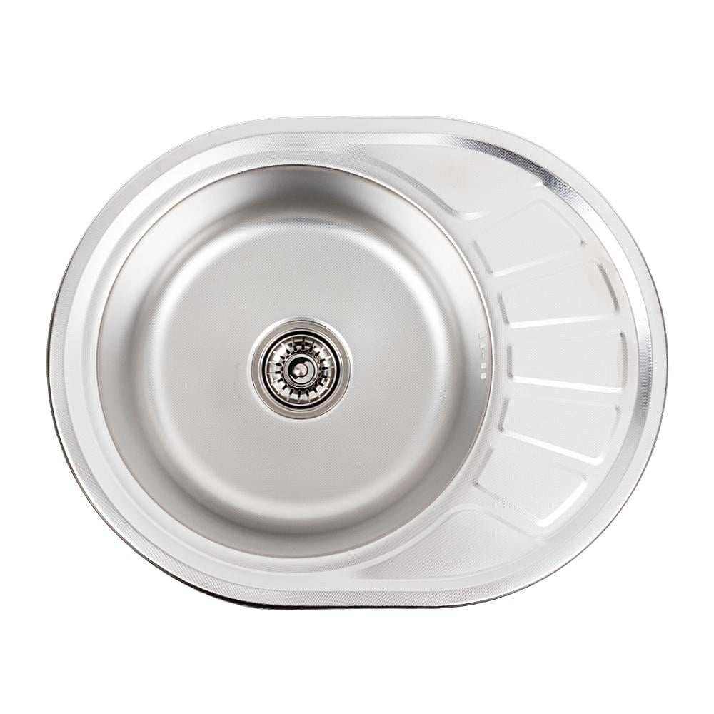 Мойка кухонная Platinum PLS-A9228 из нержавеющей стали овальная 570x450 мм (151179)